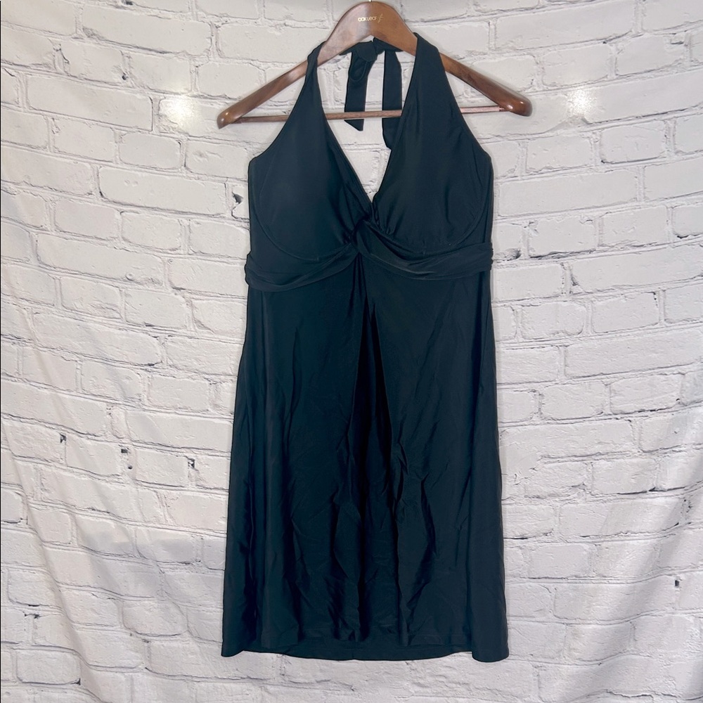 Athleta Tara Black Halter-Style Built-In Bra Athletic Dress Size 40D/DD New